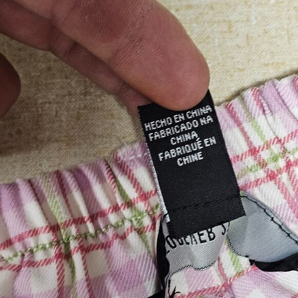 Forever 21+ Womens 1X Pink Plaid Elastic Waist Wide Leg Cargo Academia NWT - Picture 8 of 13